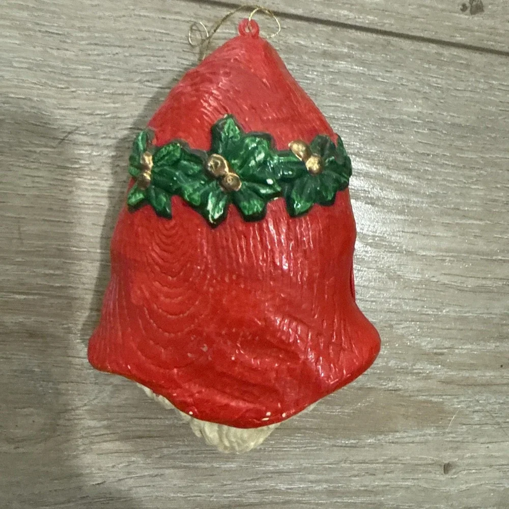 Vintage Hard Plastic Christmas Santa Claus Tree Ornament‎ 1970s-1980s